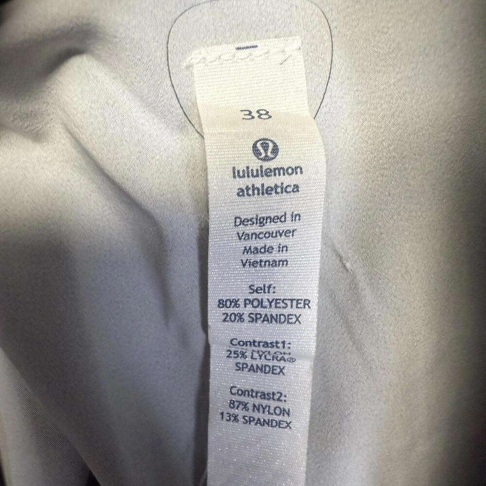 Lululemon Board Shorts Mens 38 El Current Striped No Liner Zip Pocket Swim Beach - Picture 5 of 6